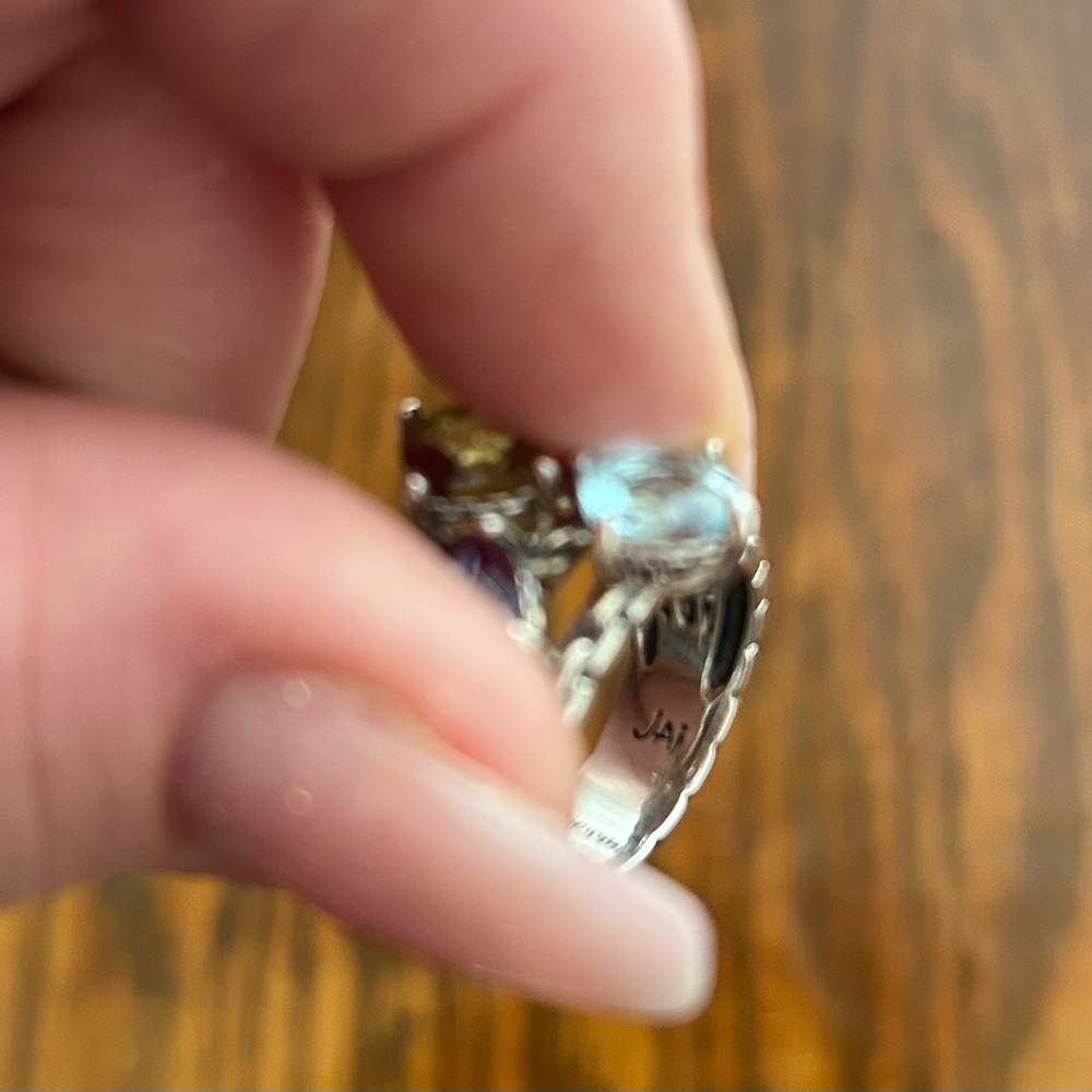 Jai Sterling Sliver Multi-Stone Ring - Picture 6 of 6